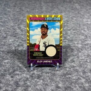 Eloy Jiménez Clubhouse Collection Game-Used Memorabilia Card 51/99
